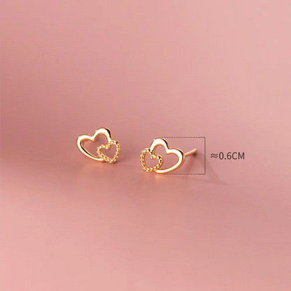 Duplaszív ezüst fülbevaló - Eyla Jewelry