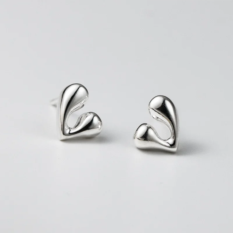 Különleges szív ezüst fülbevaló - Eyla Jewelry