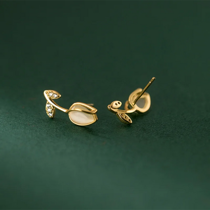 Különleges tulipános ezüst fülbevaló - Eyla Jewelry