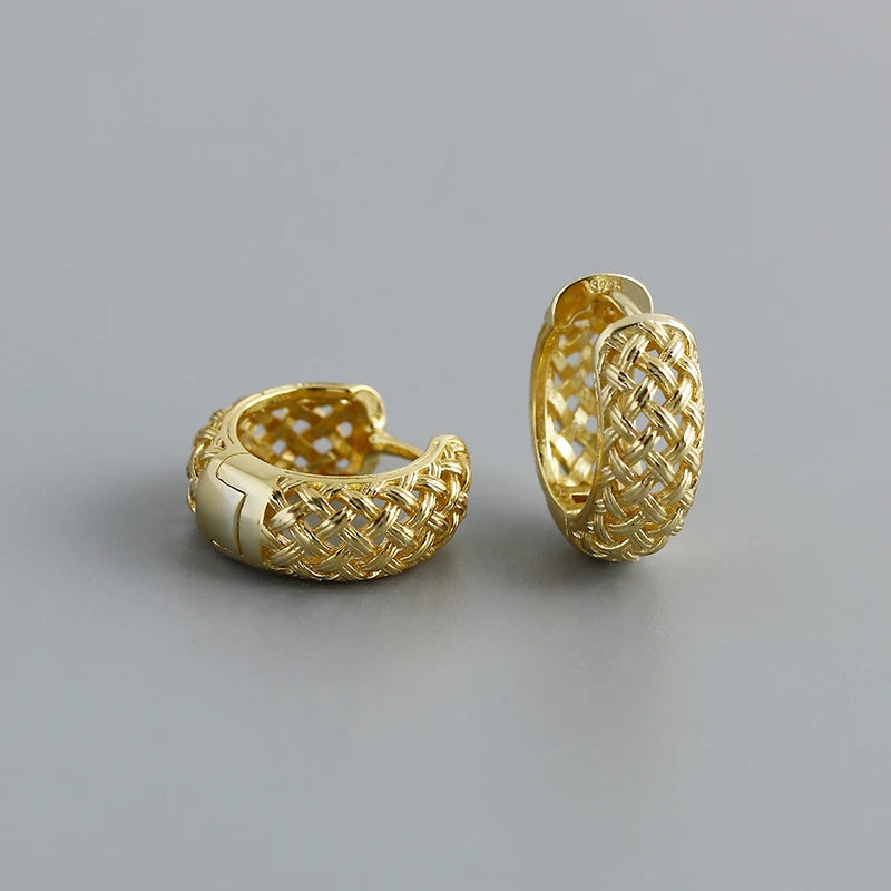 Szövött álom ezüst fülbevaló - Eyla Jewelry