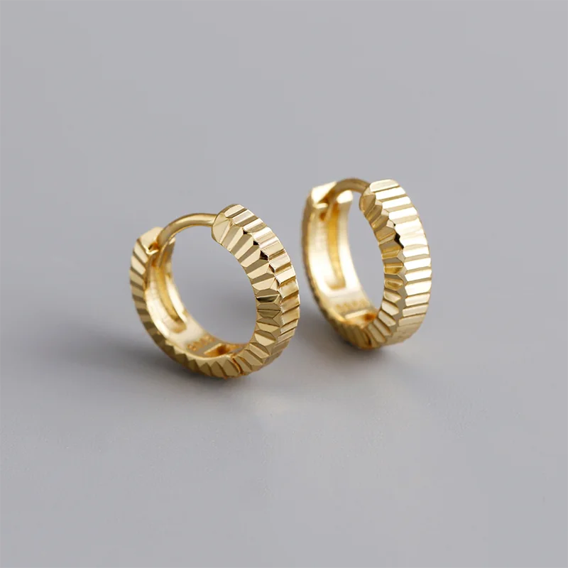 Barázdált ezüst fülbevaló - Eyla Jewelry