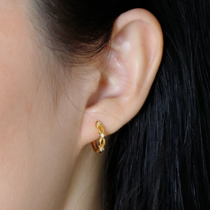 Királynői ragyogó ezüst fülbevaló - Eyla Jewelry