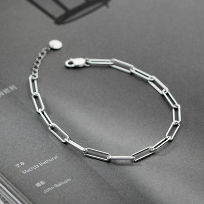 Lánc hatású ezüst karkötő