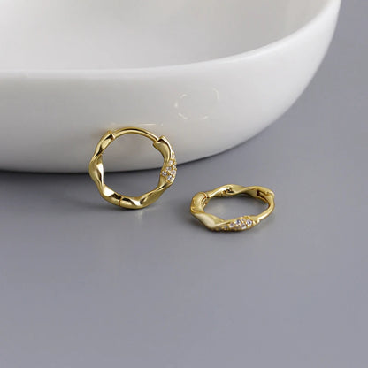 Francia stílusú csavart ezüst fülbevaló - Eyla Jewelry