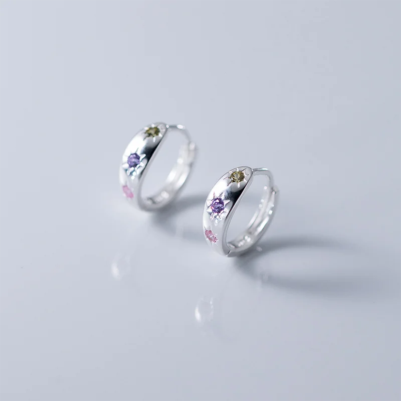 Színes ragyogás ezüst fülbevaló - Eyla Jewelry