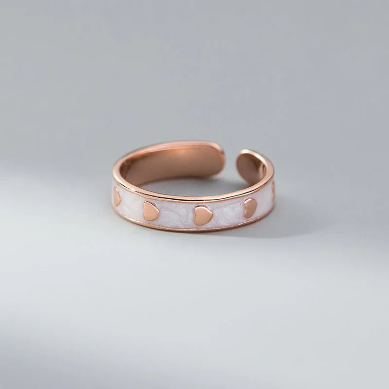 Fehér szeretet ezüst gyűrű - Eyla Jewelry