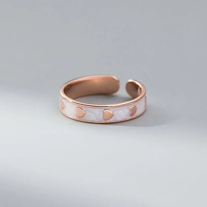 Fehér szeretet ezüst gyűrű - Eyla Jewelry