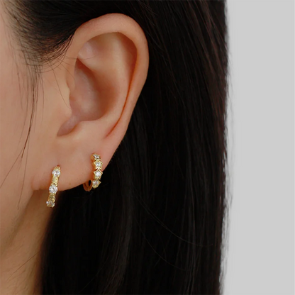 Csillagos ezüst fülbevaló - Eyla Jewelry