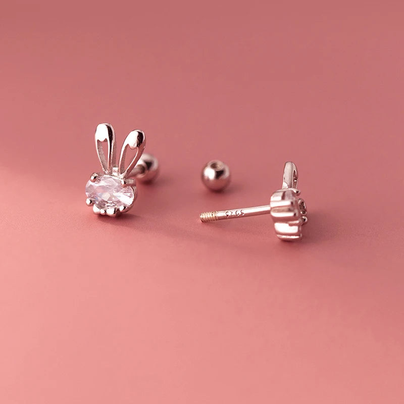 Nyuszis ezüst fülbevaló