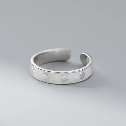 Fehér szeretet ezüst gyűrű - Eyla Jewelry