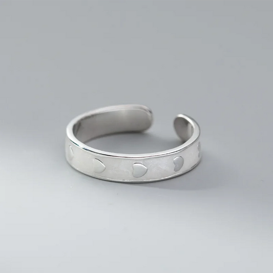 Fehér szeretet ezüst gyűrű - Eyla Jewelry