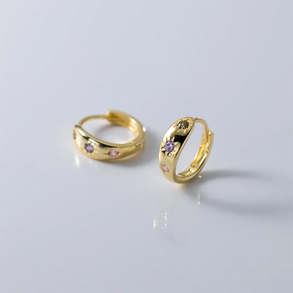 Színes ragyogás ezüst fülbevaló - Eyla Jewelry