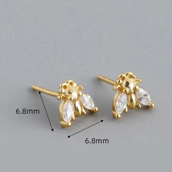 Méhecske ezüst fülbevaló