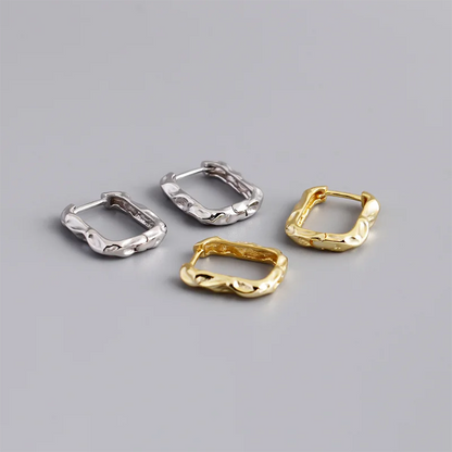 Csavart álom ezüst fülbevaló - Eyla Jewelry