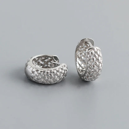 Szövött álom ezüst fülbevaló - Eyla Jewelry