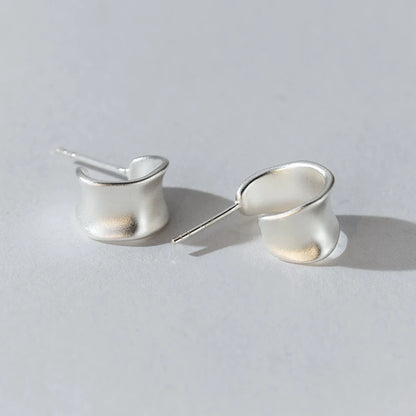 Minimalista természetes ezüst fülbevaló - Eyla Jewelry