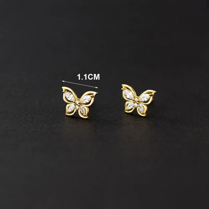 Kicsi pillangós ezüst fülbevaló