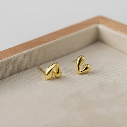 Különleges szív ezüst fülbevaló - Eyla Jewelry