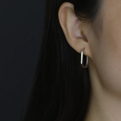 Különleges ovális ezüst fülbevaló - Eyla Jewelry