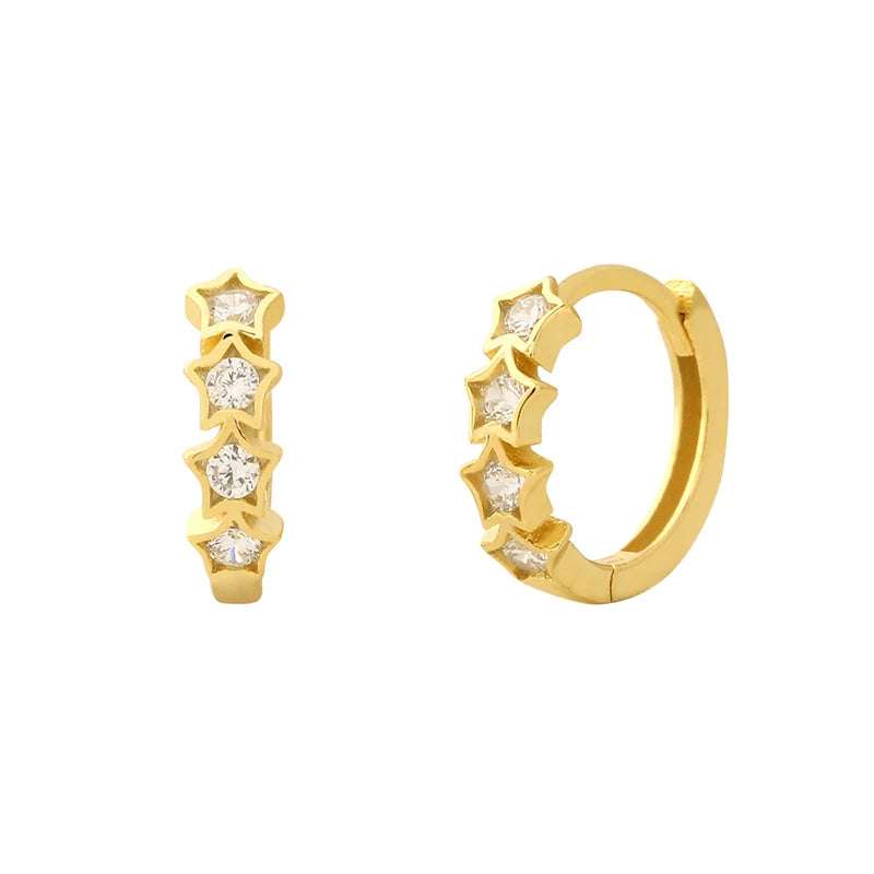 Csillagos ezüst fülbevaló - Eyla Jewelry