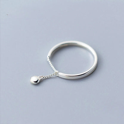 Minimalista láncos ezüst gyűrű - Eyla Jewelry