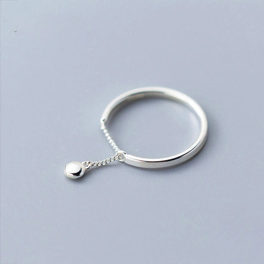 Minimalista láncos ezüst gyűrű - Eyla Jewelry